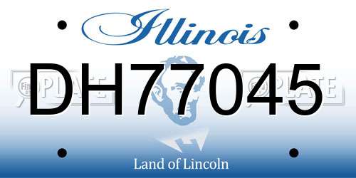 DH77045 Illinois License Plate