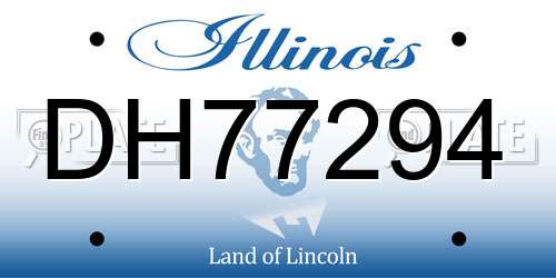DH77294 Illinois License Plate