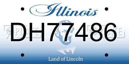 DH77486 Illinois License Plate