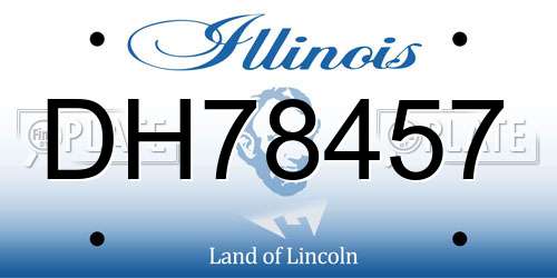 DH78457 Illinois License Plate