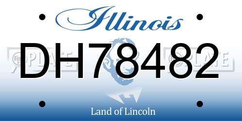 DH78482 Illinois License Plate