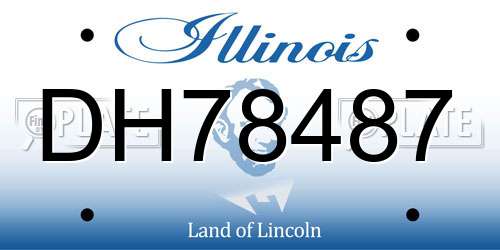 DH78487 Illinois License Plate