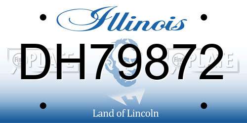DH79872 Illinois License Plate