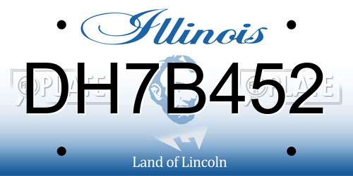 DH7B452 Illinois License Plate