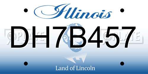 DH7B457 Illinois License Plate