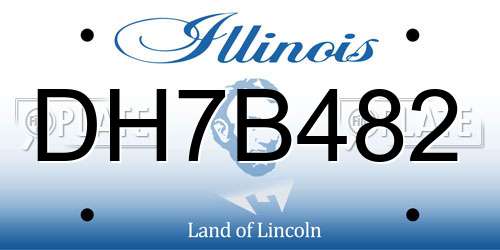 DH7B482 Illinois License Plate