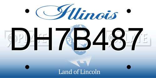 DH7B487 Illinois License Plate