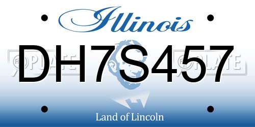 DH7S457 Illinois License Plate