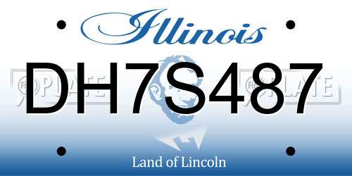 DH7S487 Illinois License Plate