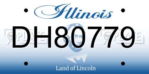 DH80779 Illinois License Plate