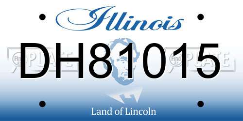 DH81015 Illinois License Plate