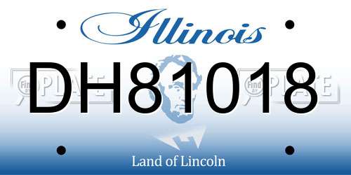 DH81018 Illinois License Plate