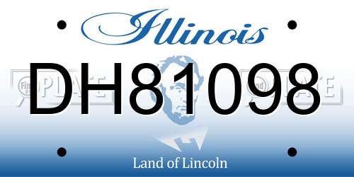 DH81098 Illinois License Plate