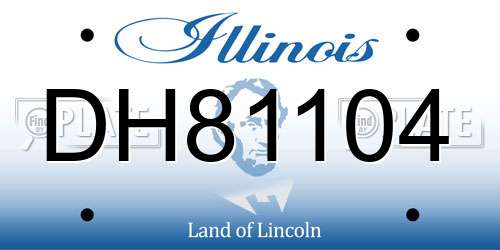 DH81104 Illinois License Plate