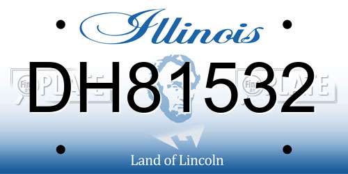DH81532 Illinois License Plate