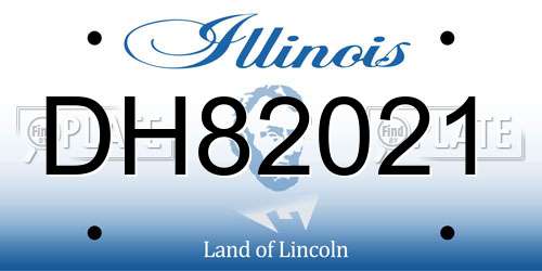 DH82021 Illinois License Plate