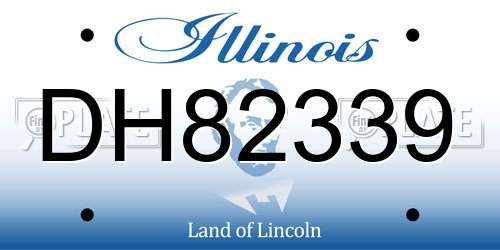 DH82339 Illinois License Plate