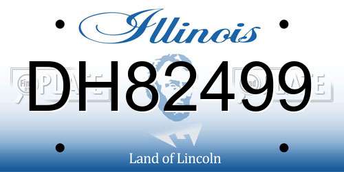 DH82499 Illinois License Plate