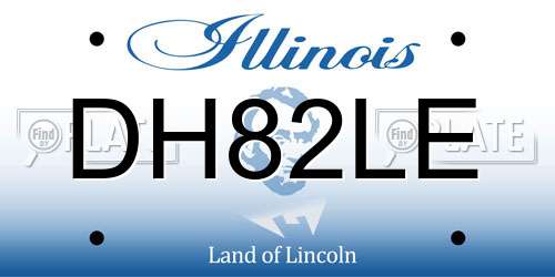 DH82LE Illinois License Plate