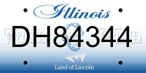 DH84344 Illinois License Plate