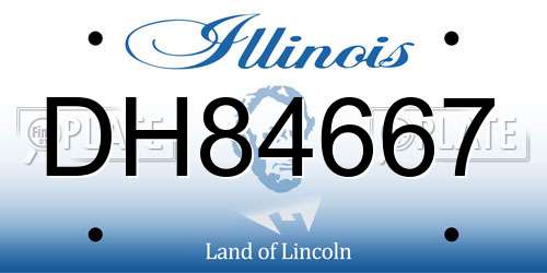 DH84667 Illinois License Plate