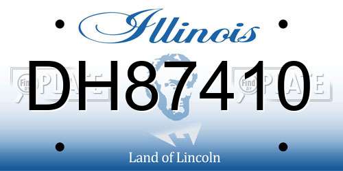DH87410 Illinois License Plate