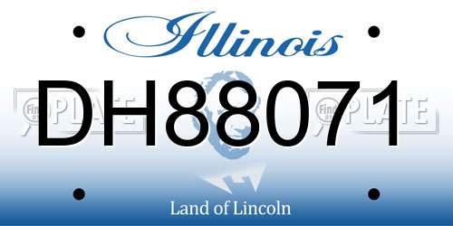 DH88071 Illinois License Plate