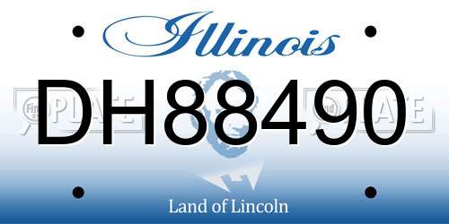 DH88490 Illinois License Plate