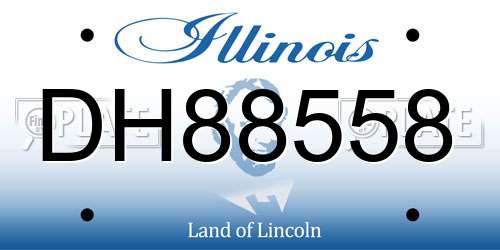 DH88558 Illinois License Plate