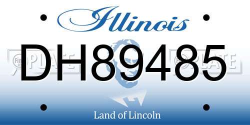 DH89485 Illinois License Plate