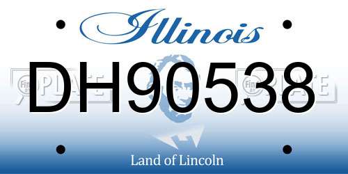 DH90538 Illinois License Plate