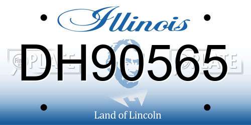 DH90565 Illinois License Plate