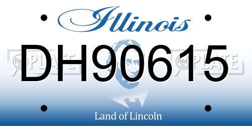 DH90615 Illinois License Plate