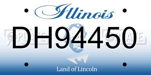 DH94450 Illinois License Plate