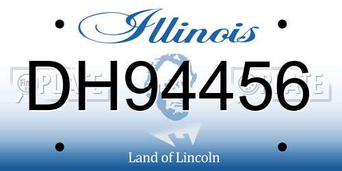 DH94456 Illinois License Plate