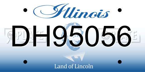 DH95056 Illinois License Plate