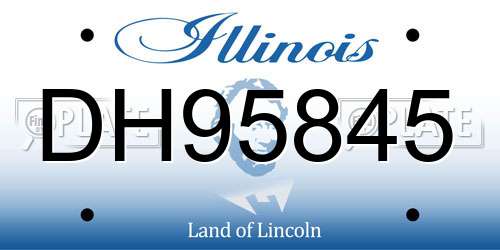 DH95845 Illinois License Plate