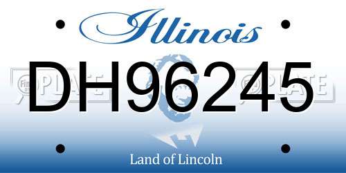 DH96245 Illinois License Plate