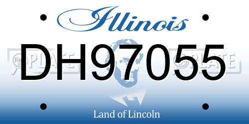 DH97055 Illinois License Plate