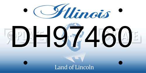 DH97460 Illinois License Plate