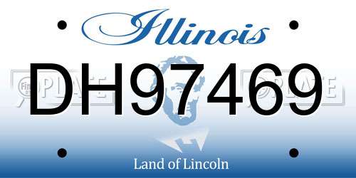 DH97469 Illinois License Plate