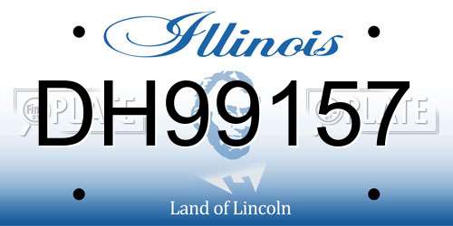 DH99157 Illinois License Plate
