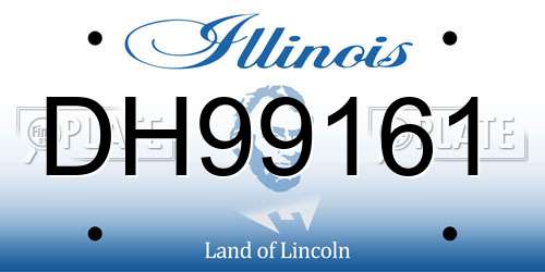 DH99161 Illinois License Plate
