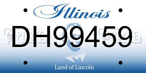 DH99459 Illinois License Plate