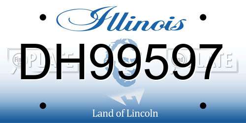 DH99597 Illinois License Plate
