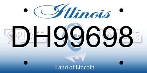 DH99698 Illinois License Plate