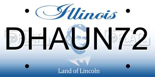 DHAUN72 Illinois License Plate