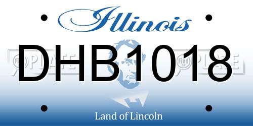 DHB1018 Illinois License Plate