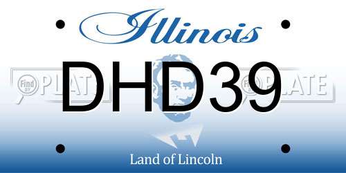 DHD39 Illinois License Plate