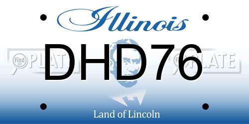 DHD76 Illinois License Plate